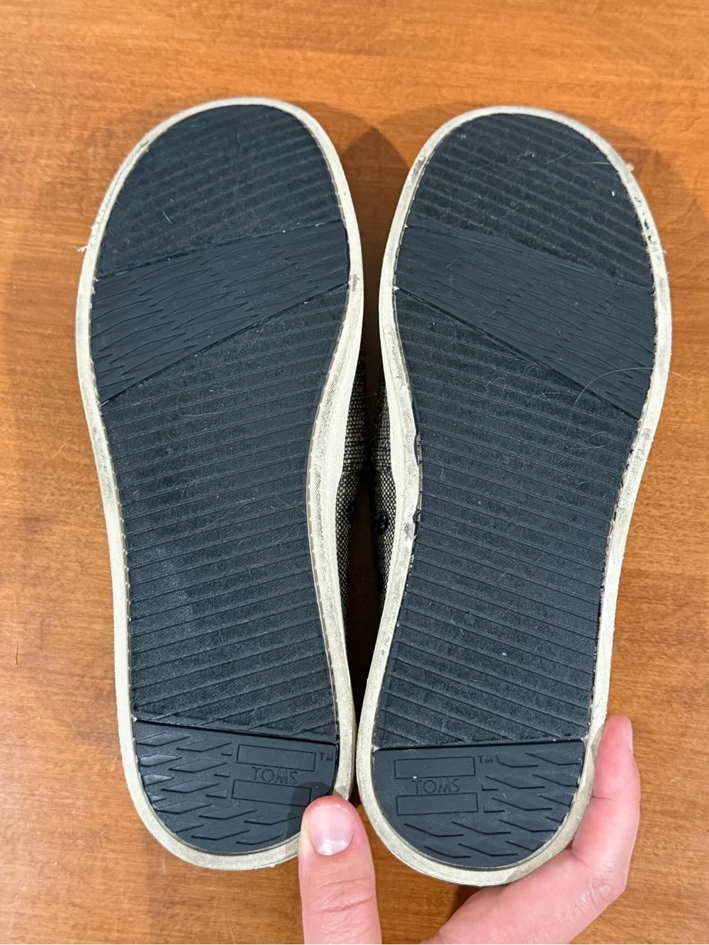Toms Slip-On Sneakers in Charcoal and White